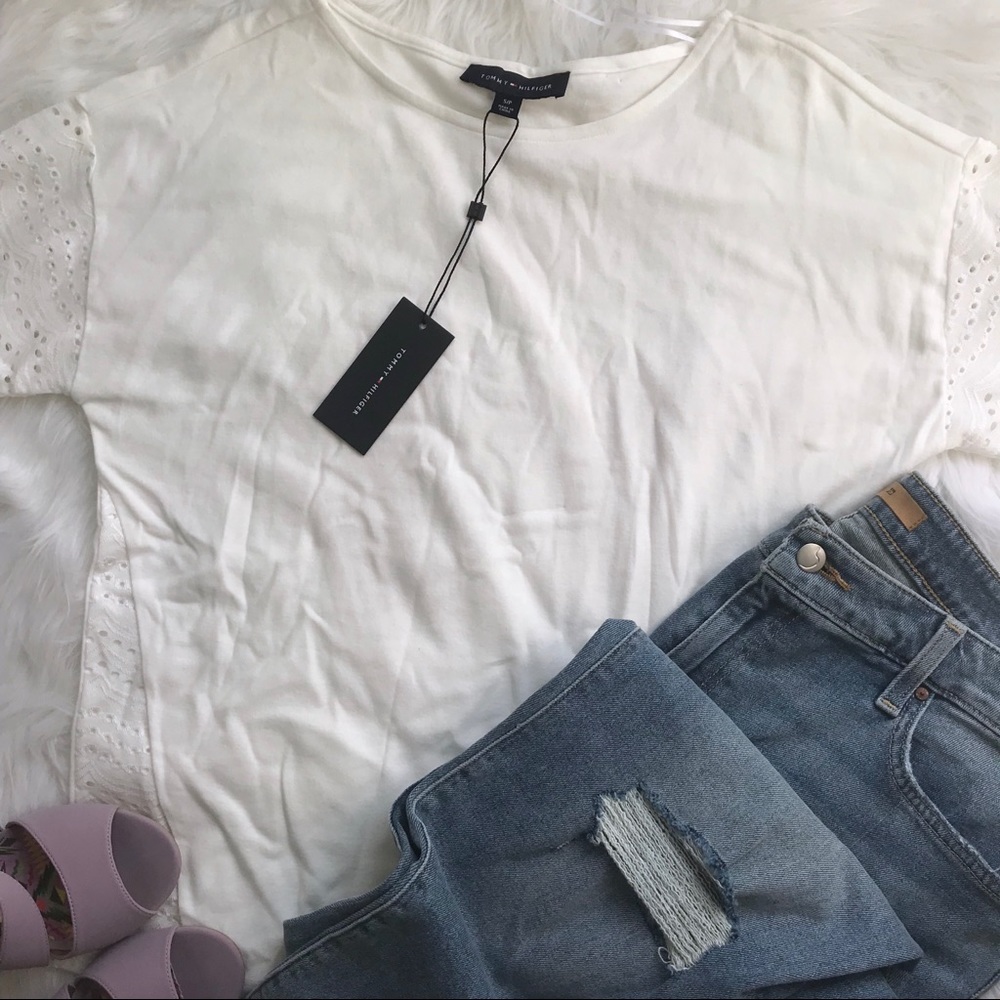 Tommy Hilfiger blue Hawaii casual top